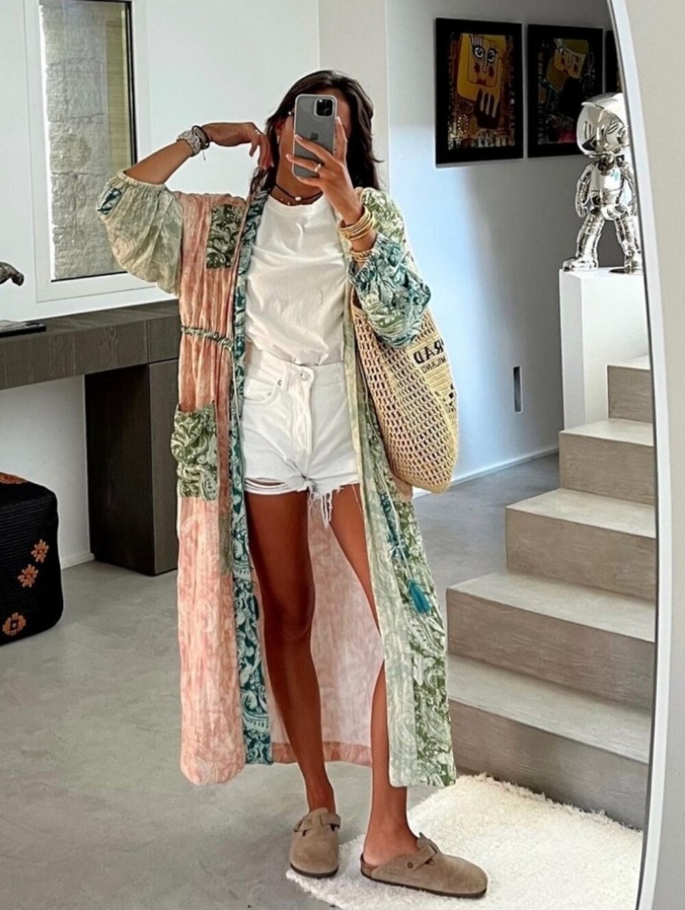 ZARA PRINTED KIMONO LONG SIZE XS - Picture 3 of 13